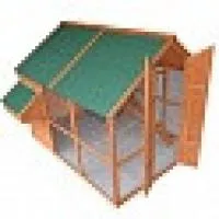 Курятник 244х189х190 см, с выгулом и гнездом