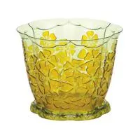 Горшок цветочный Камелия для орхидей с поддоном 1,5 л желт. М2214 (24)
